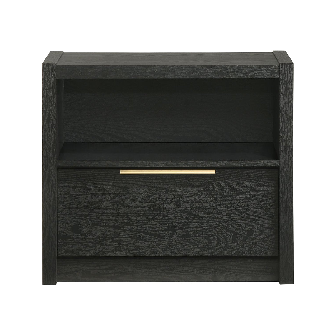 Southbend Nightstand from Elements International in Black - Beige finish
