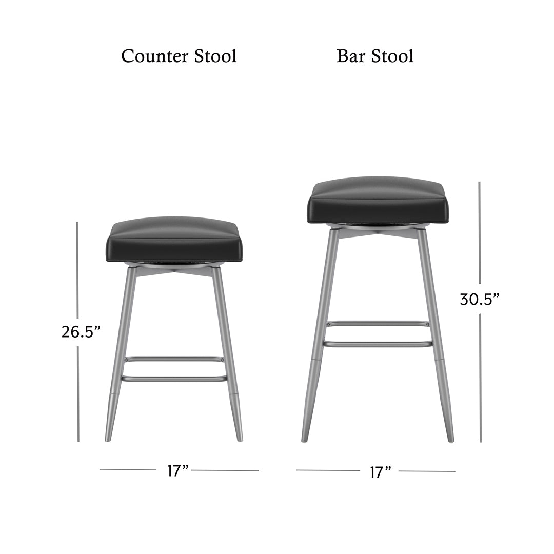 Square Bar Stool - Black