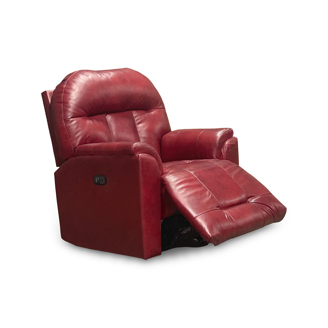 Suitably Leather Power Rocker Recliner