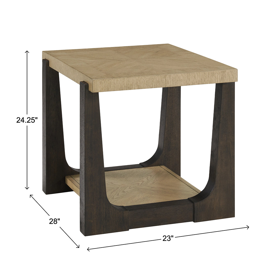 Beige Sutton Place End Table from Emerald Home Furnishing - Detail view