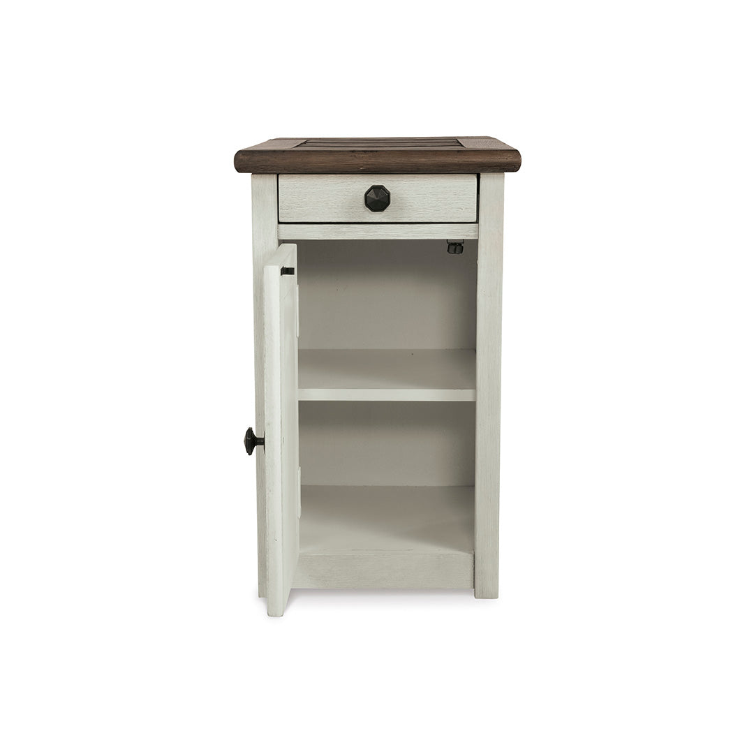 Bolanburg Chairside End Table with USB Ports and Outlets