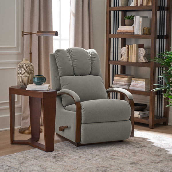 Harbor Town Swivel Glider Recliner from La-Z-Boy Incorporated in Beige, Made in USA - Alternate angle