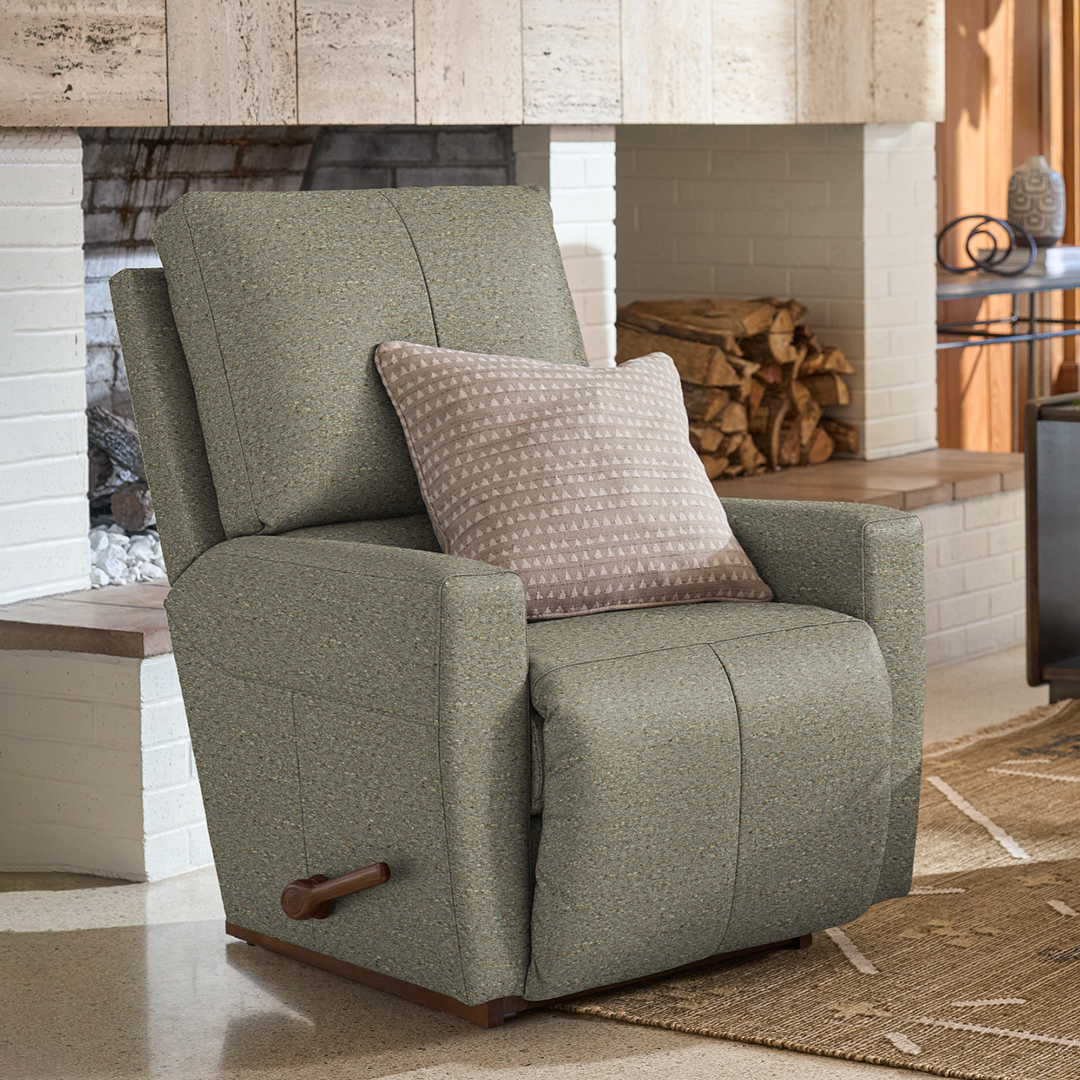 Kells Rocker Recliner from La-Z-Boy Incorporated in Gray, Made in USA - Alternate angle