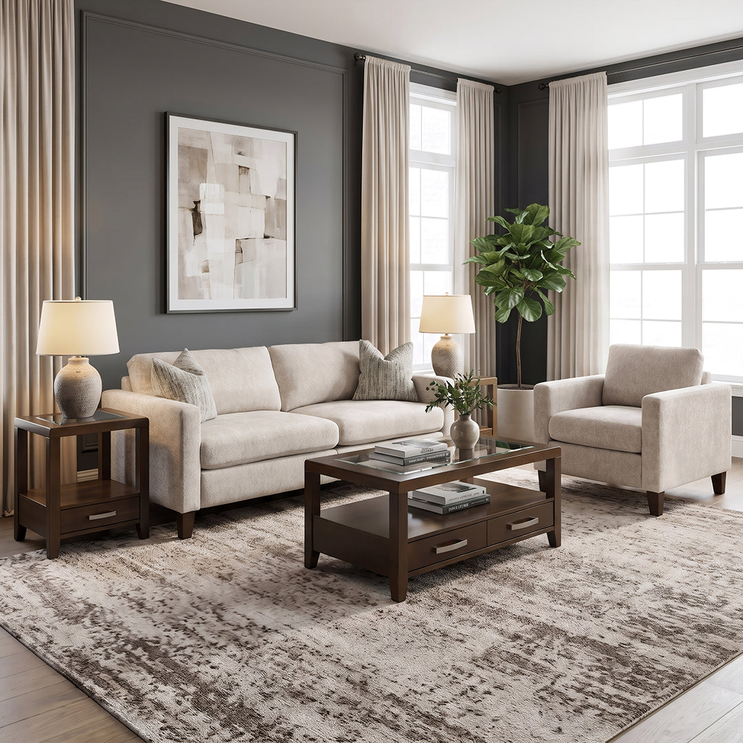 Beige Chenille Traftly Space Saver Power Reclining Sofa with Power Recline from Best Home Furnishings - Alternate angle