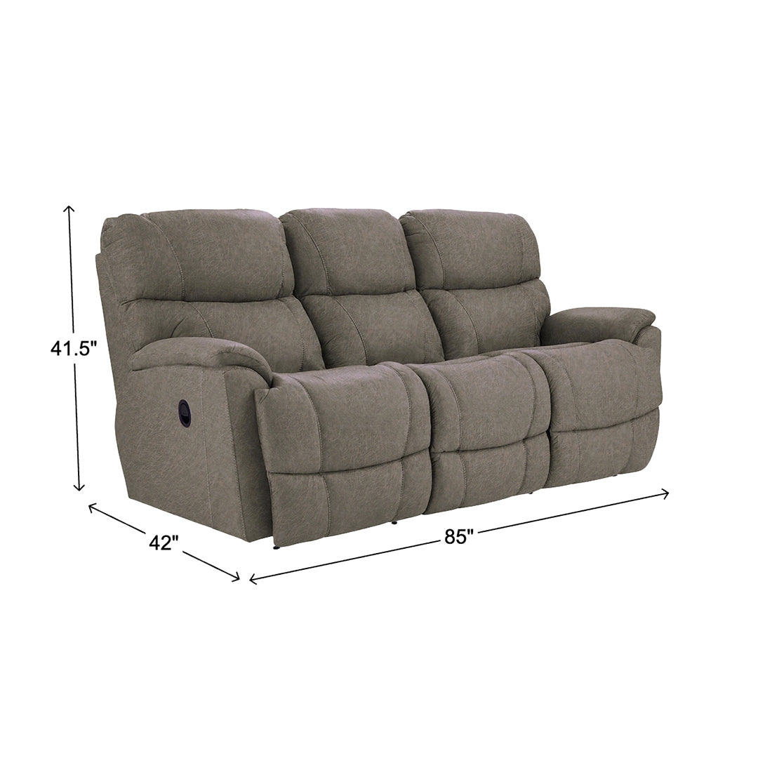Trouper Reclining Sofa from La-Z-Boy Incorporated in Brown Performance Fabric, Made in USA - Additional view 5