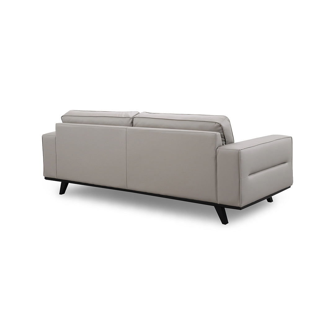 Dayton Sofa and Chair from Intercon in Gray Faux Leather / Leather-Look - Back view