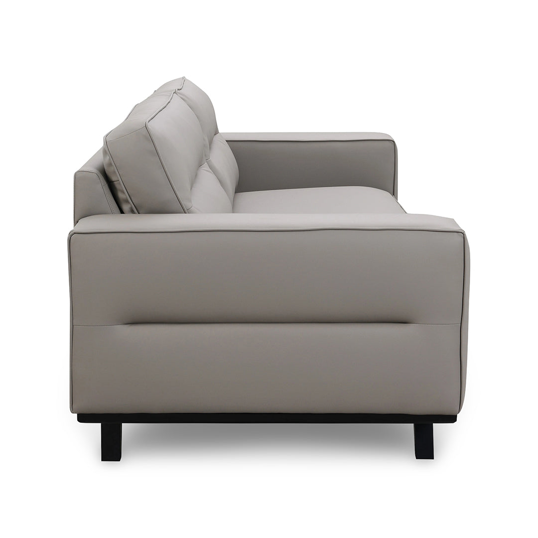 Dayton Sofa and Chair from Intercon in Gray Faux Leather / Leather-Look - Side view