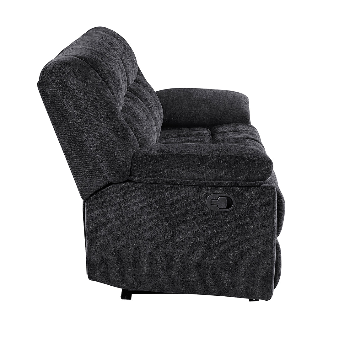 Gray Spellbinder Reclining Sofa from Global Furniture USA Inc. - Black finish