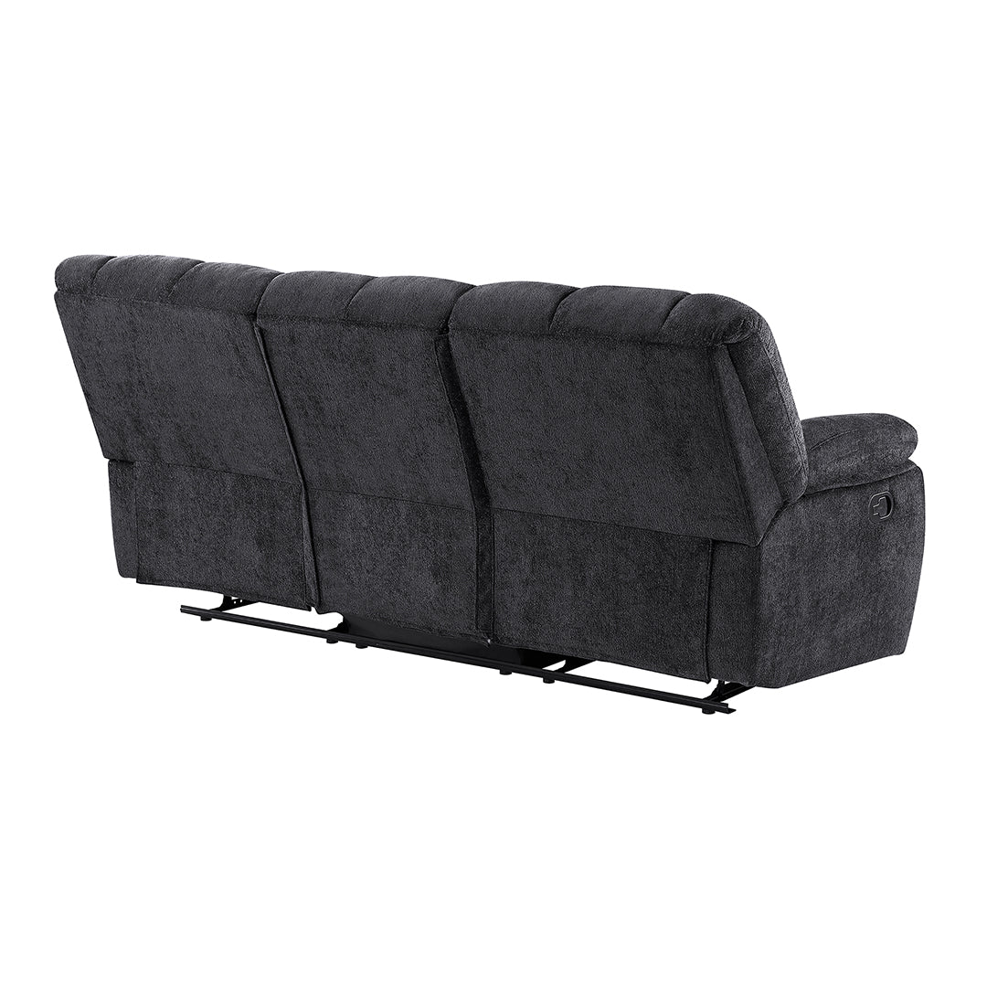 Gray Spellbinder Reclining Sofa from Global Furniture USA Inc. - Black finish