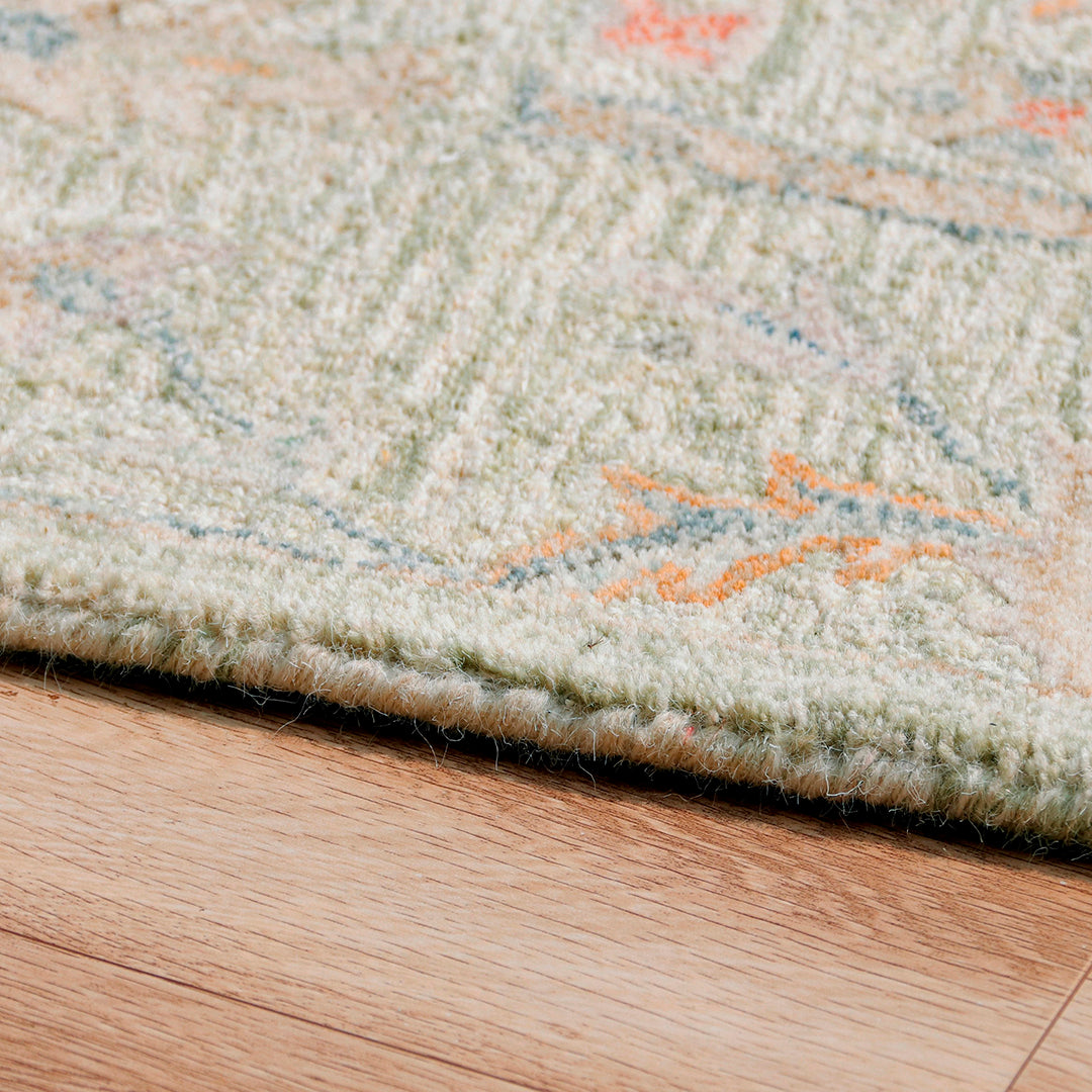 Alfombra vintage de salvia