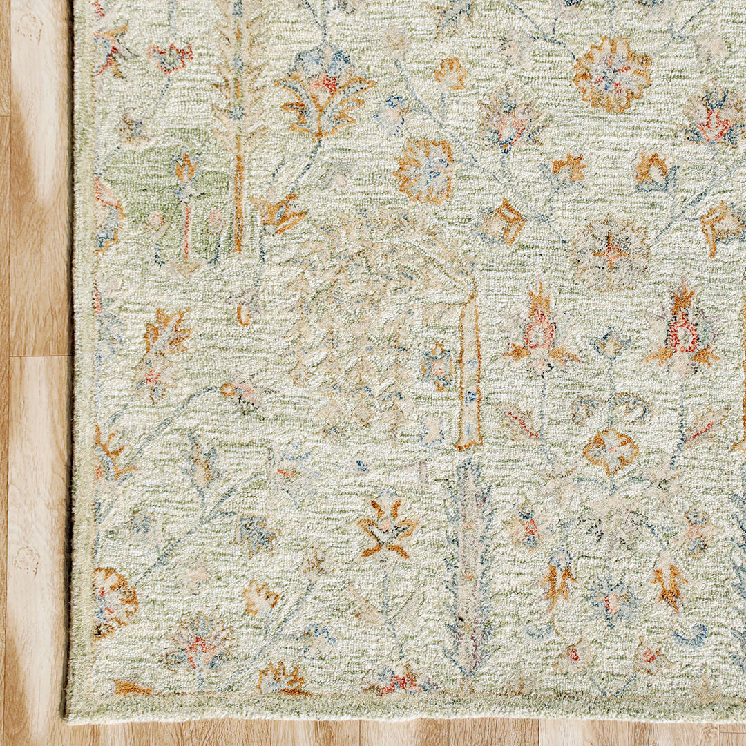 Alfombra vintage de salvia