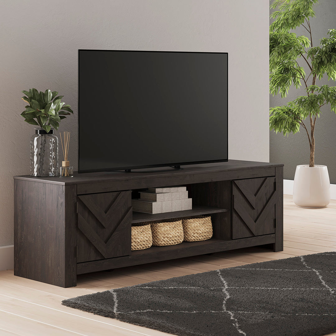 Cayboni Black TV Stand - 71 Inches