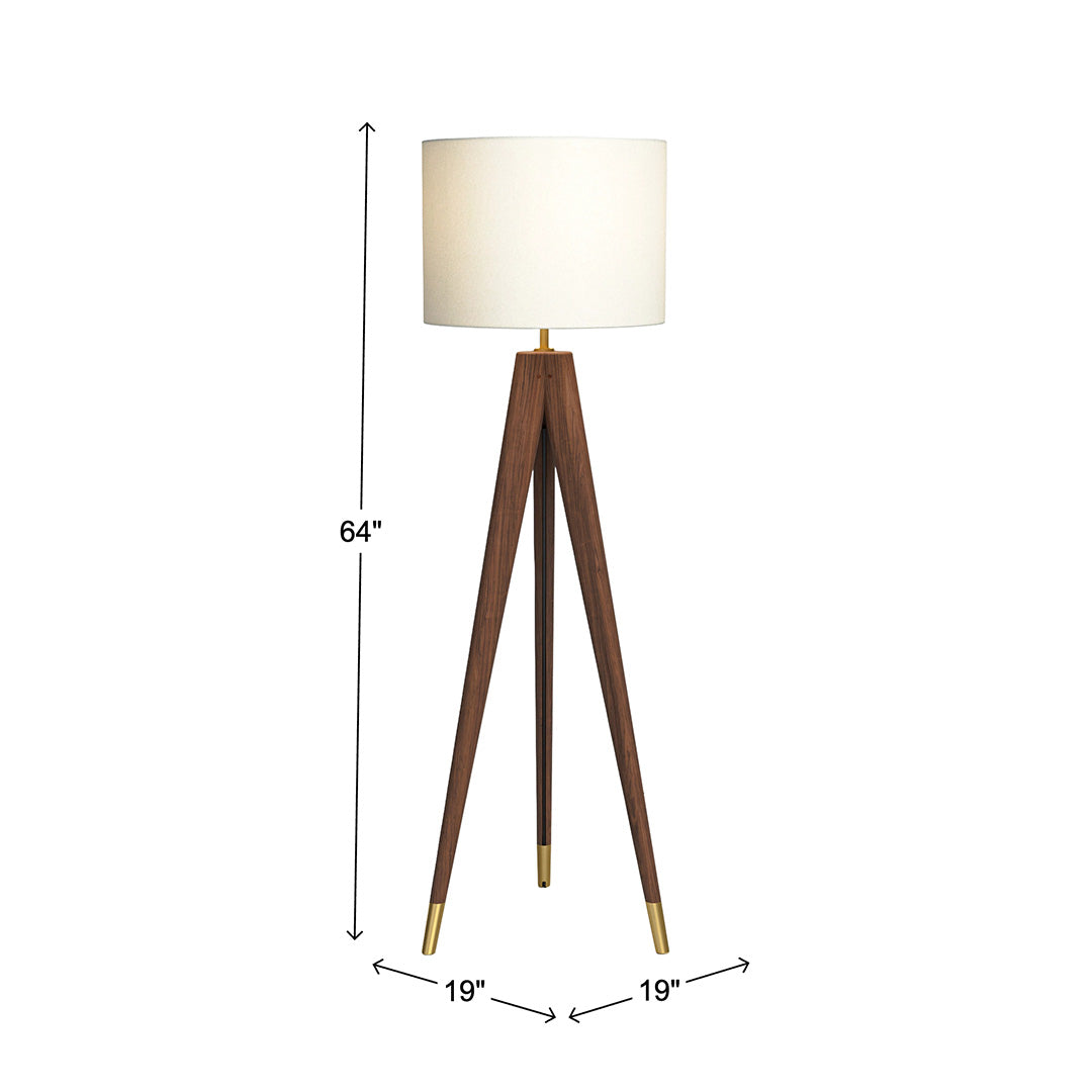 Walnut Grove Floor Lamp from L and J.G. Stickley Inc in Brown Solid Wood, Made in USA - Additional view 8