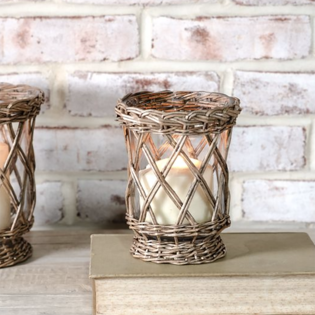 Willow Wrapped Jar from P D Home & Garden in Brown Glass - Alternate angle