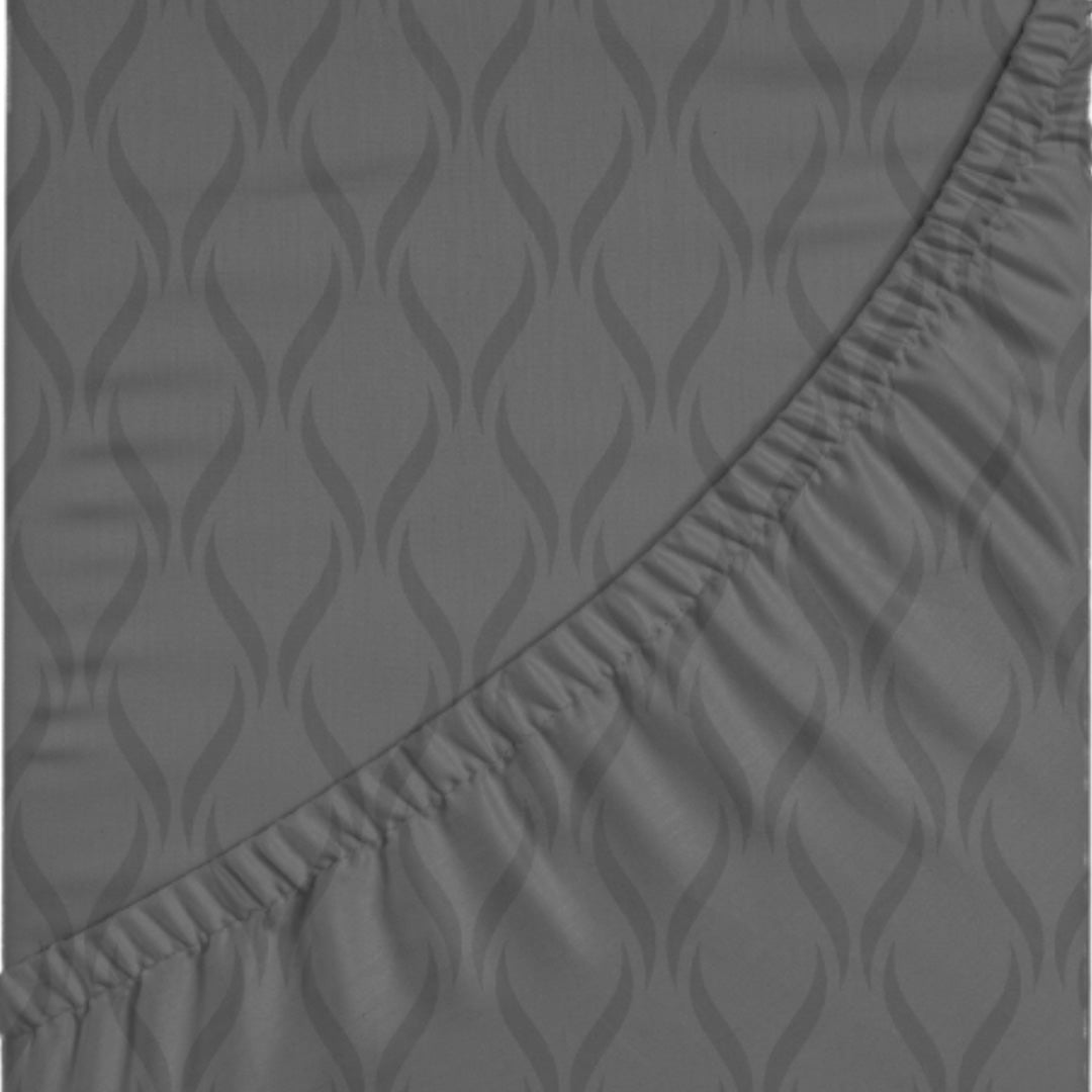Cooling cotton sheets in dark gray, close-up of fabric texture, from Lusome