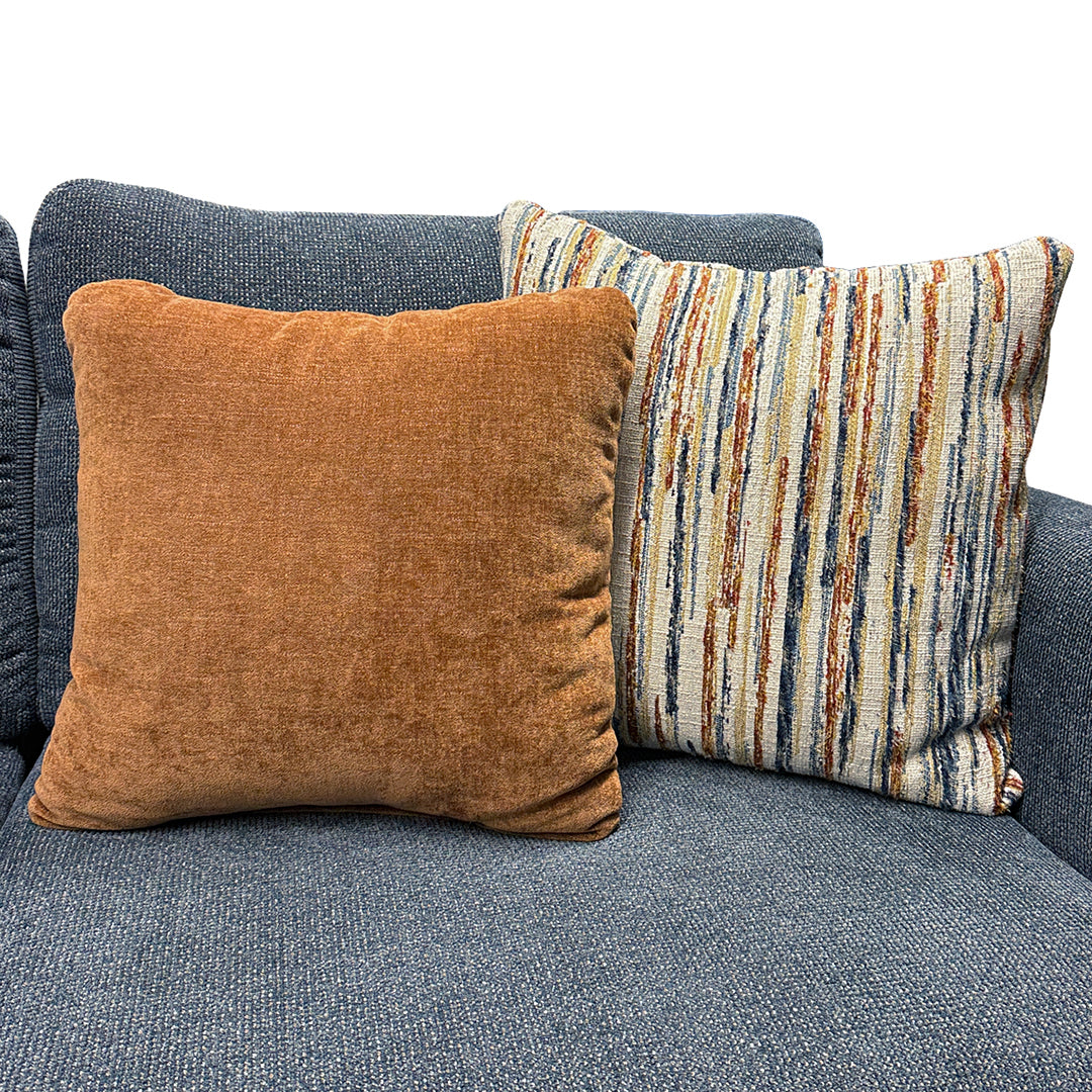 Arden Sectional from Corinthian in Blue with Accent Pillows, Made in USA - Additional view 7