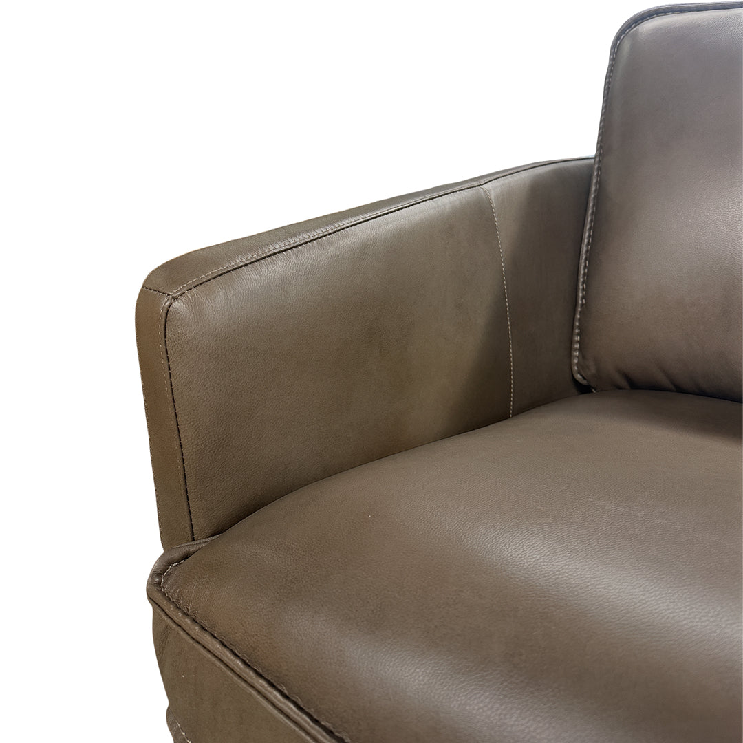 Art Leather Swivel Chair from Moto Motion with Swivel - Brown finish