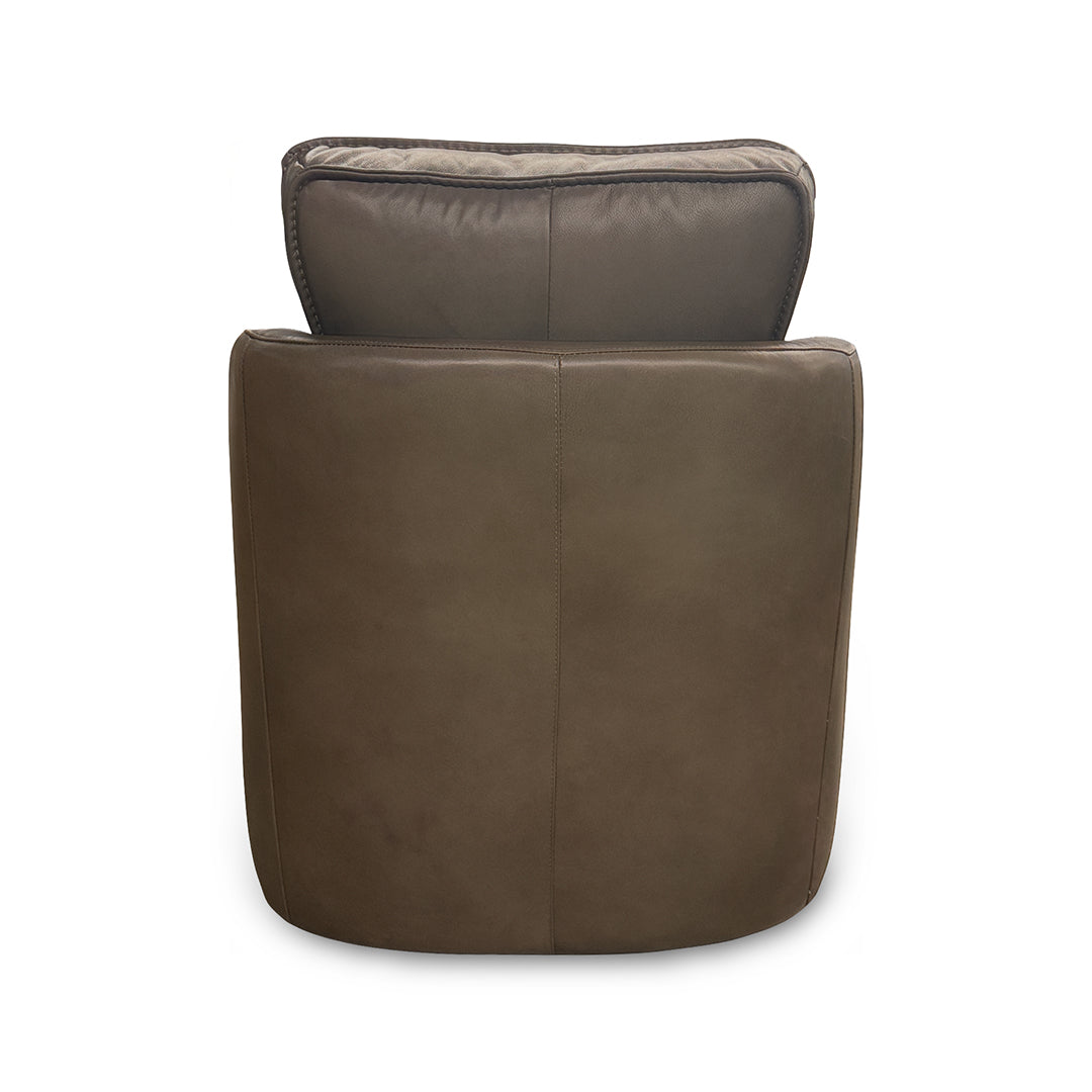 Art Leather Swivel Chair from Moto Motion - Brown finish