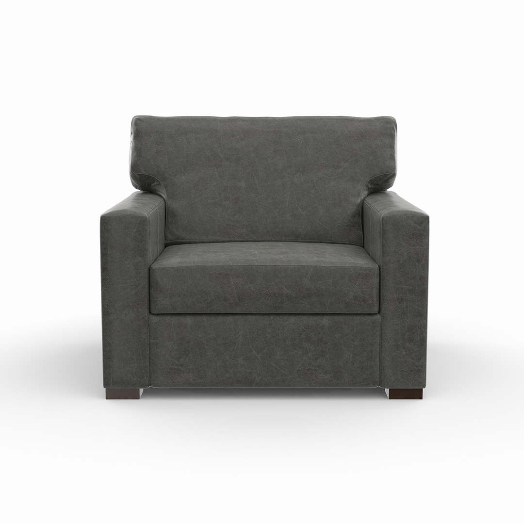 Silla y media de cuero Baylor