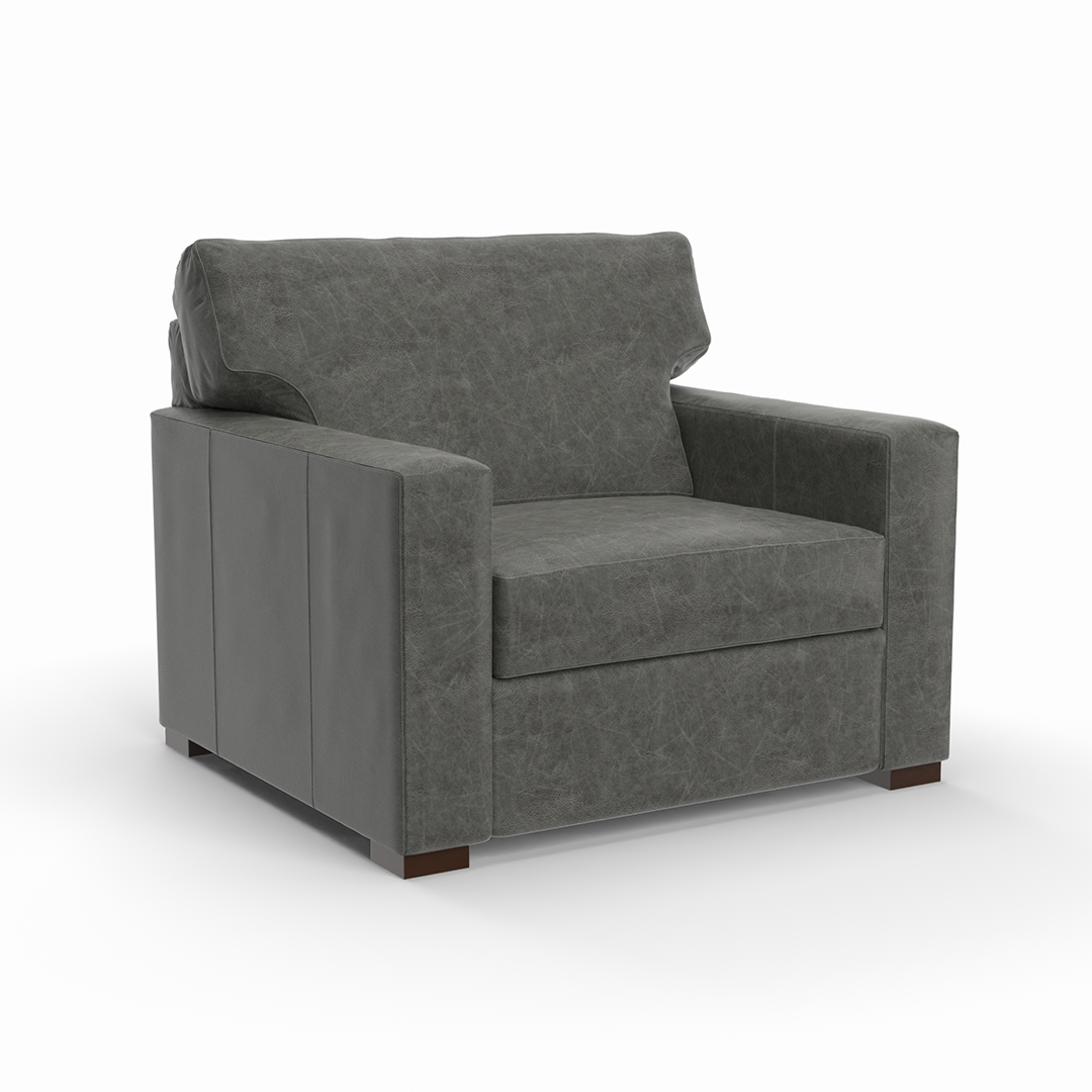 Silla y media de cuero Baylor