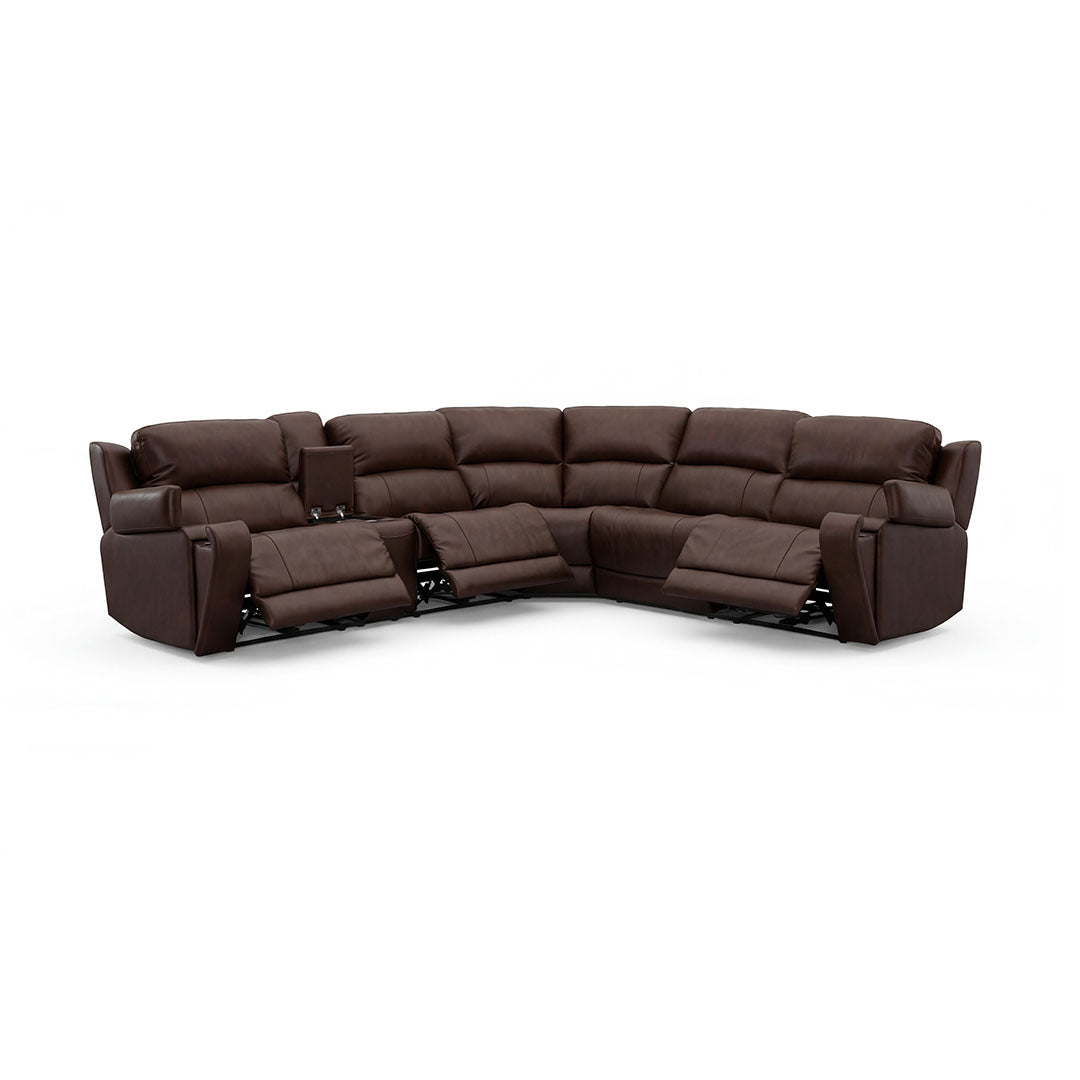 Benjamin Leather Power Reclining Sectional