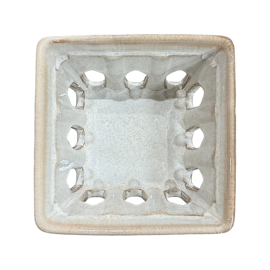 Latte Splatter Berry Basket from P D Home & Garden in White Ceramic - Additional view 4