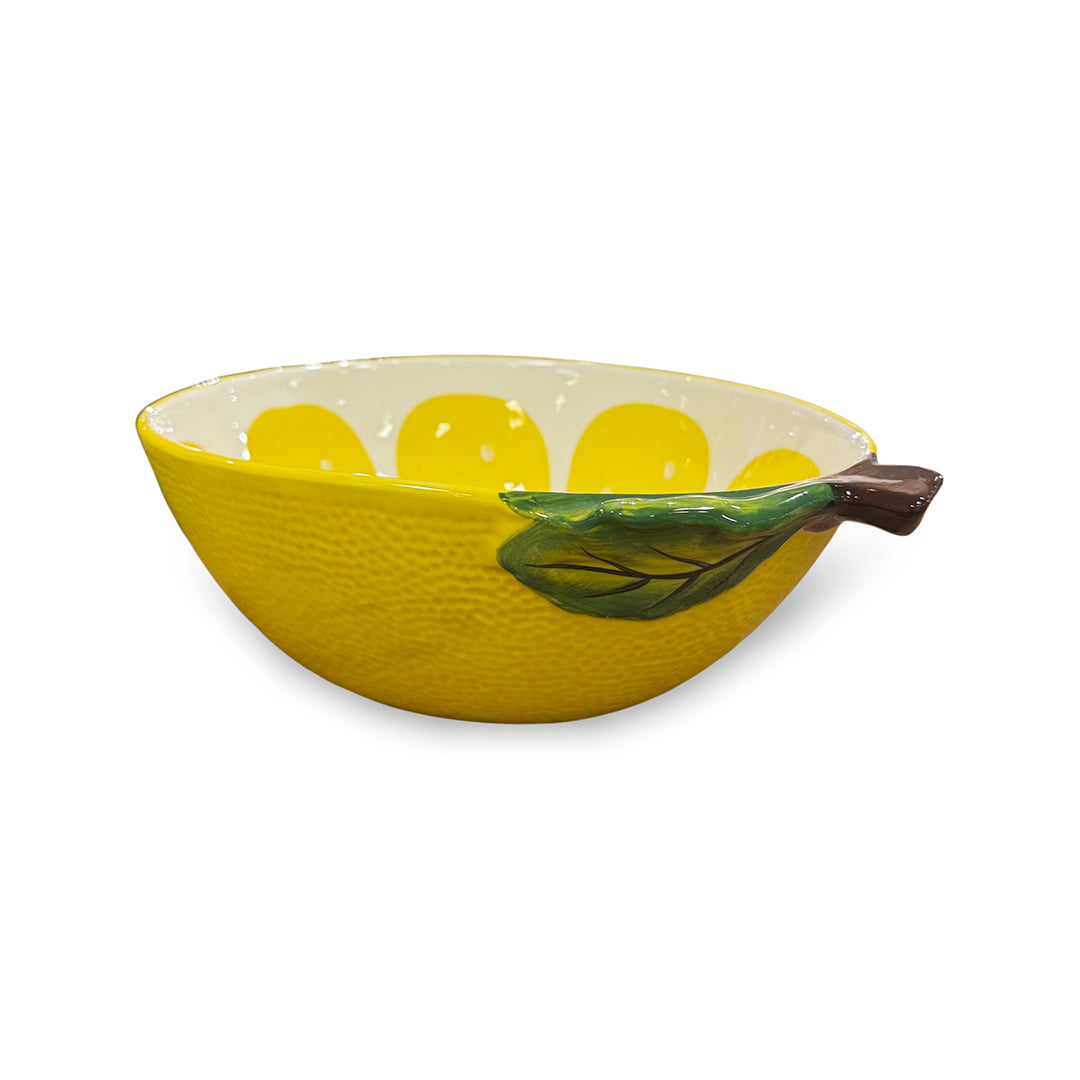 Ceramic Lemon Bowl from P D Home & Garden in Yellow