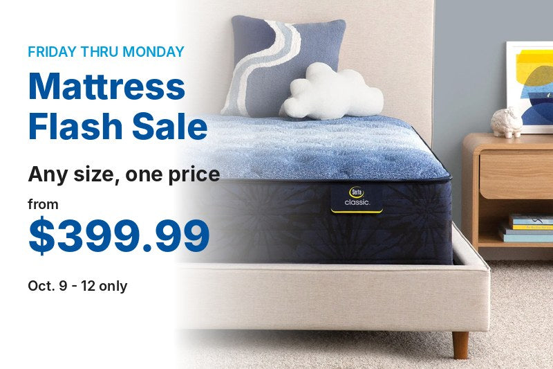 Serta Brecon mattress styled in a modern bedroom setting