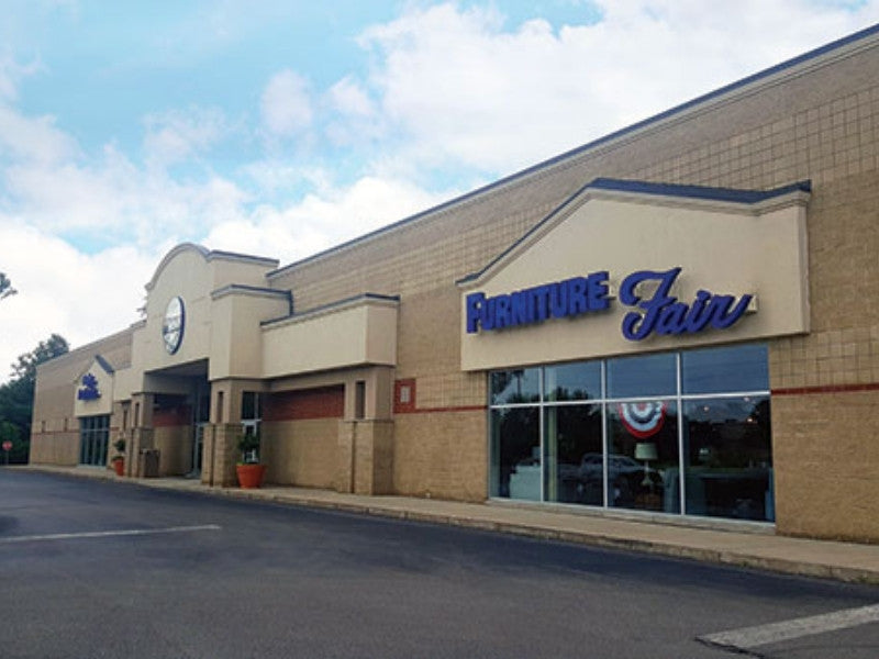 Furniture Fair Fields Ertel showroom exterior in Loveland, Ohio with dedicated Stickley gallery