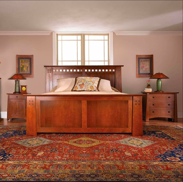 Stickley Mission-style mahogany bedroom