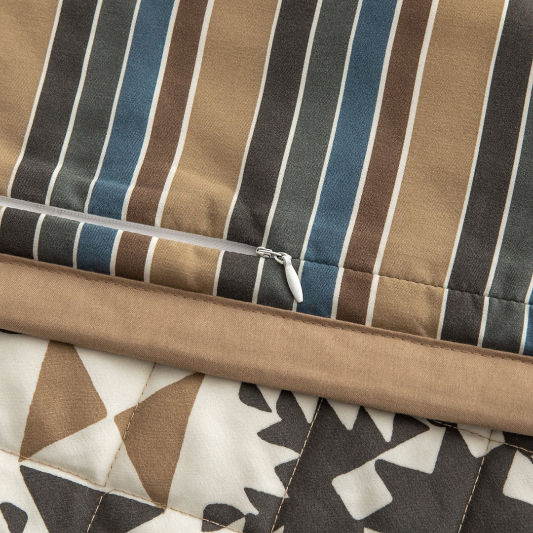 Mosaic Reversible Coverlet Set