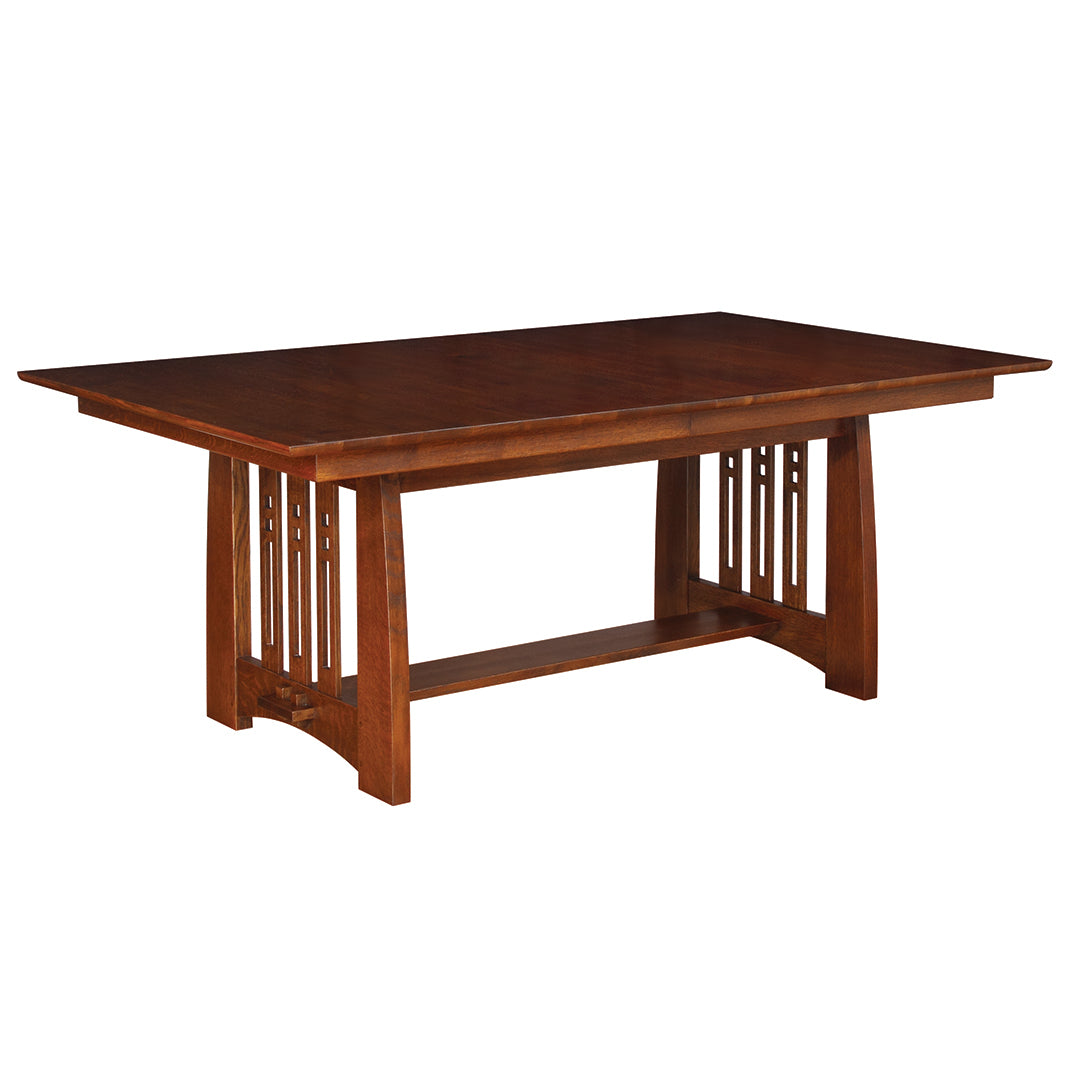 Mesa de caballete Highlands con hojas