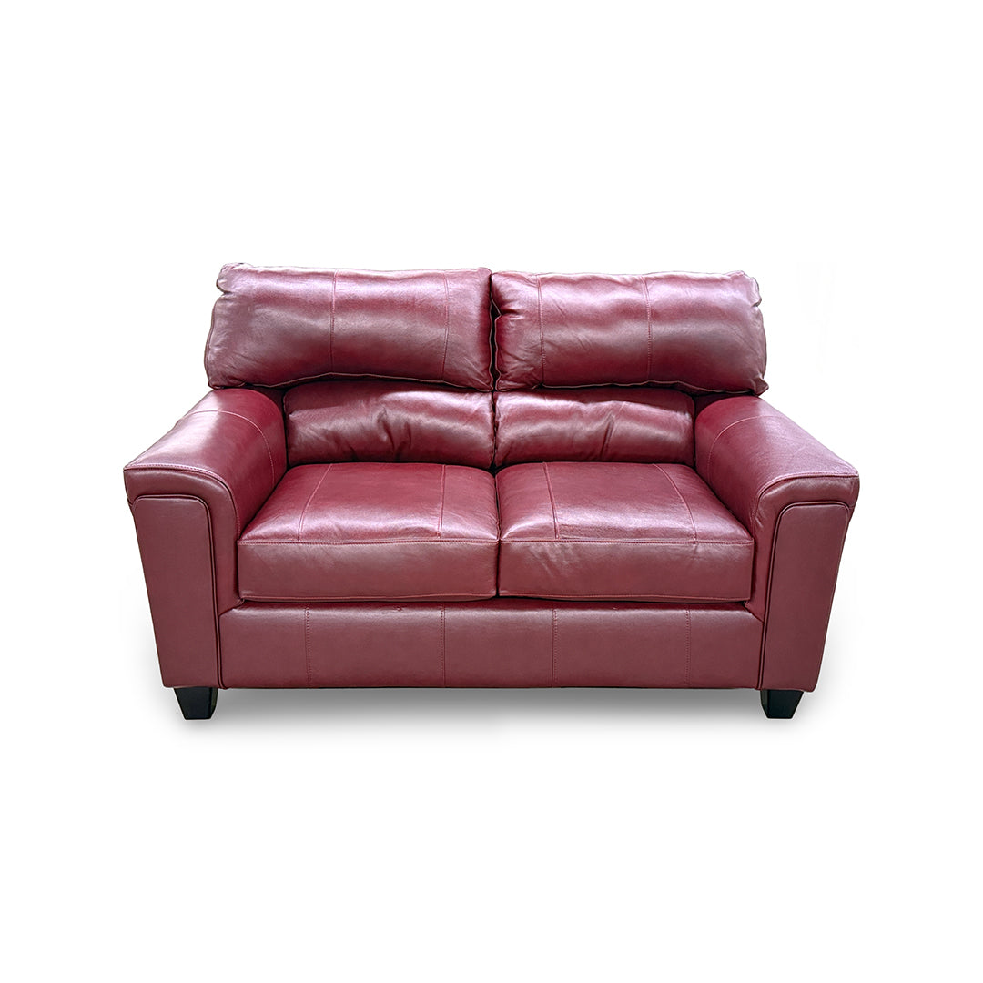 Loveseat de cuero Lacey