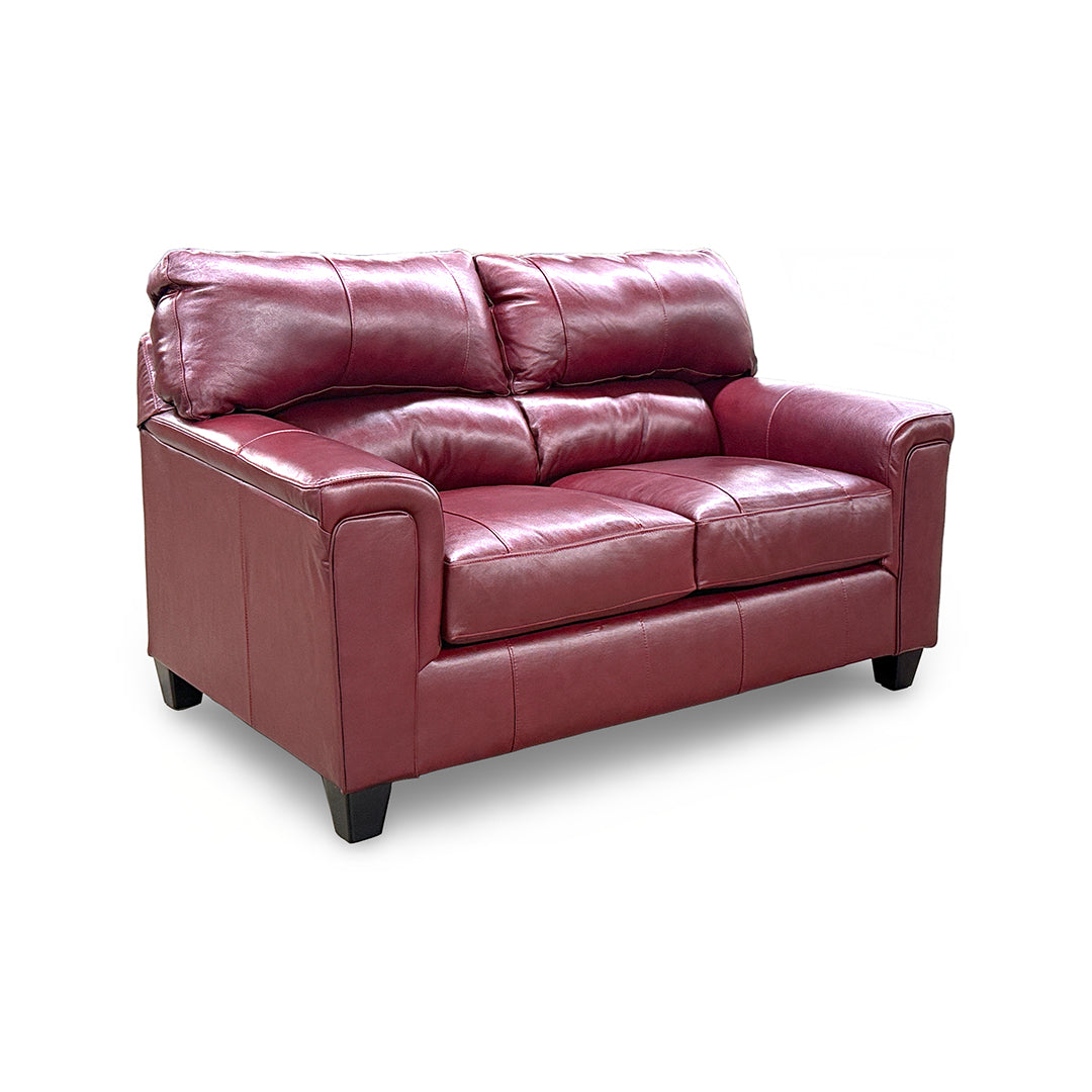 Loveseat de cuero Lacey