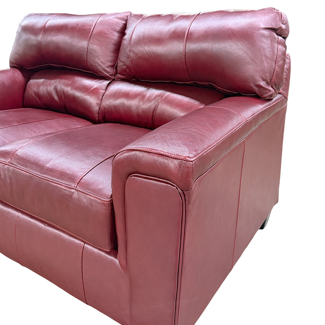 Loveseat de cuero Lacey