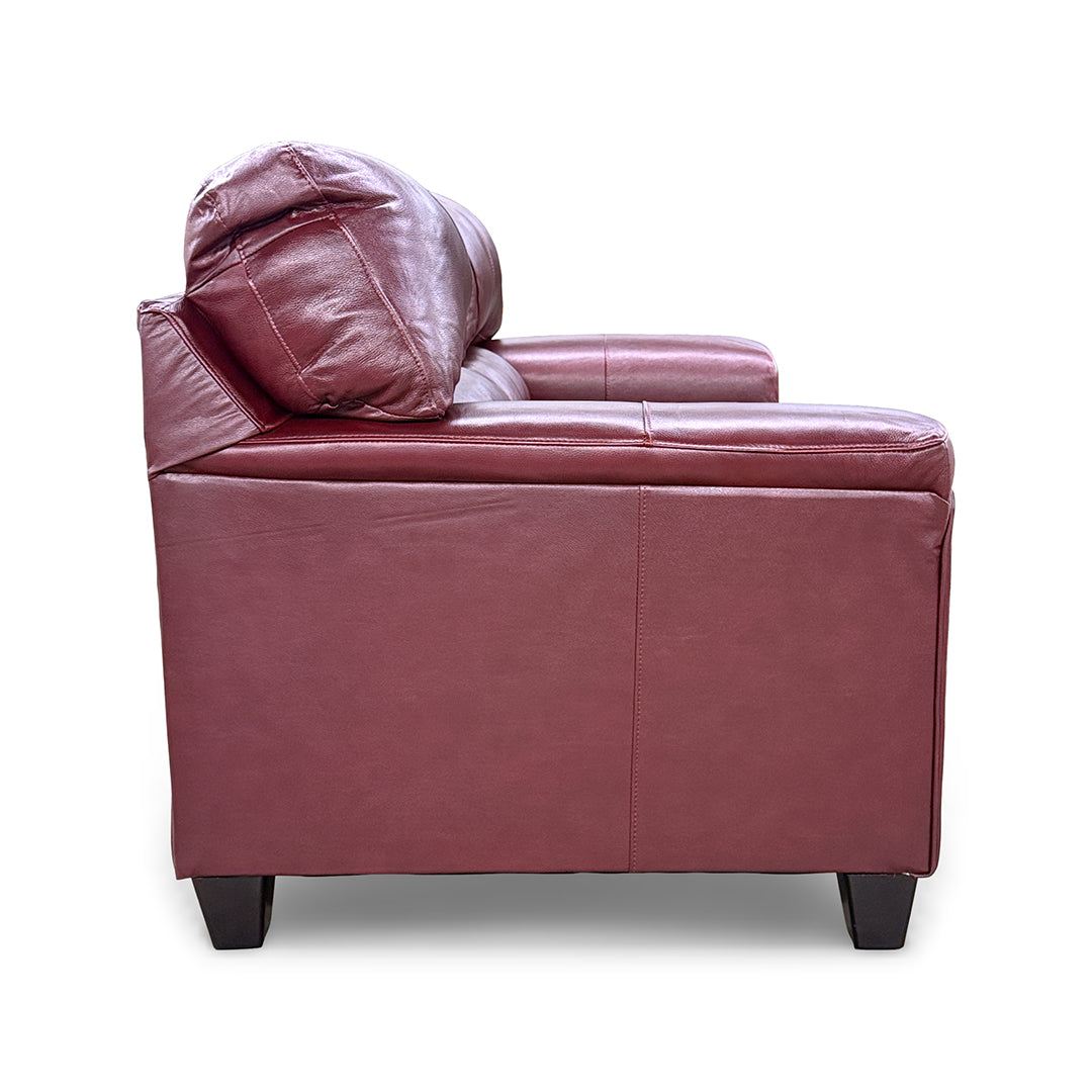Loveseat de cuero Lacey