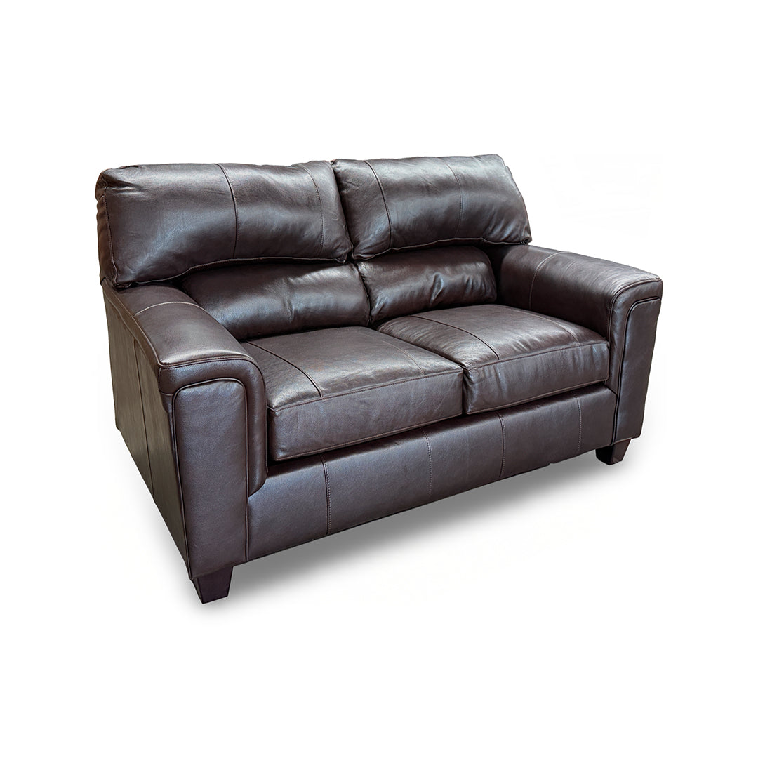 Loveseat de cuero Lacey