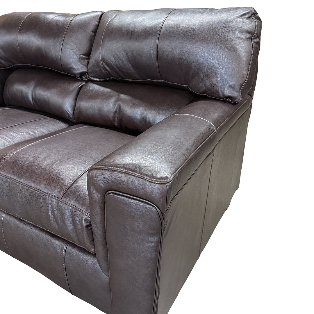 Loveseat de cuero Lacey