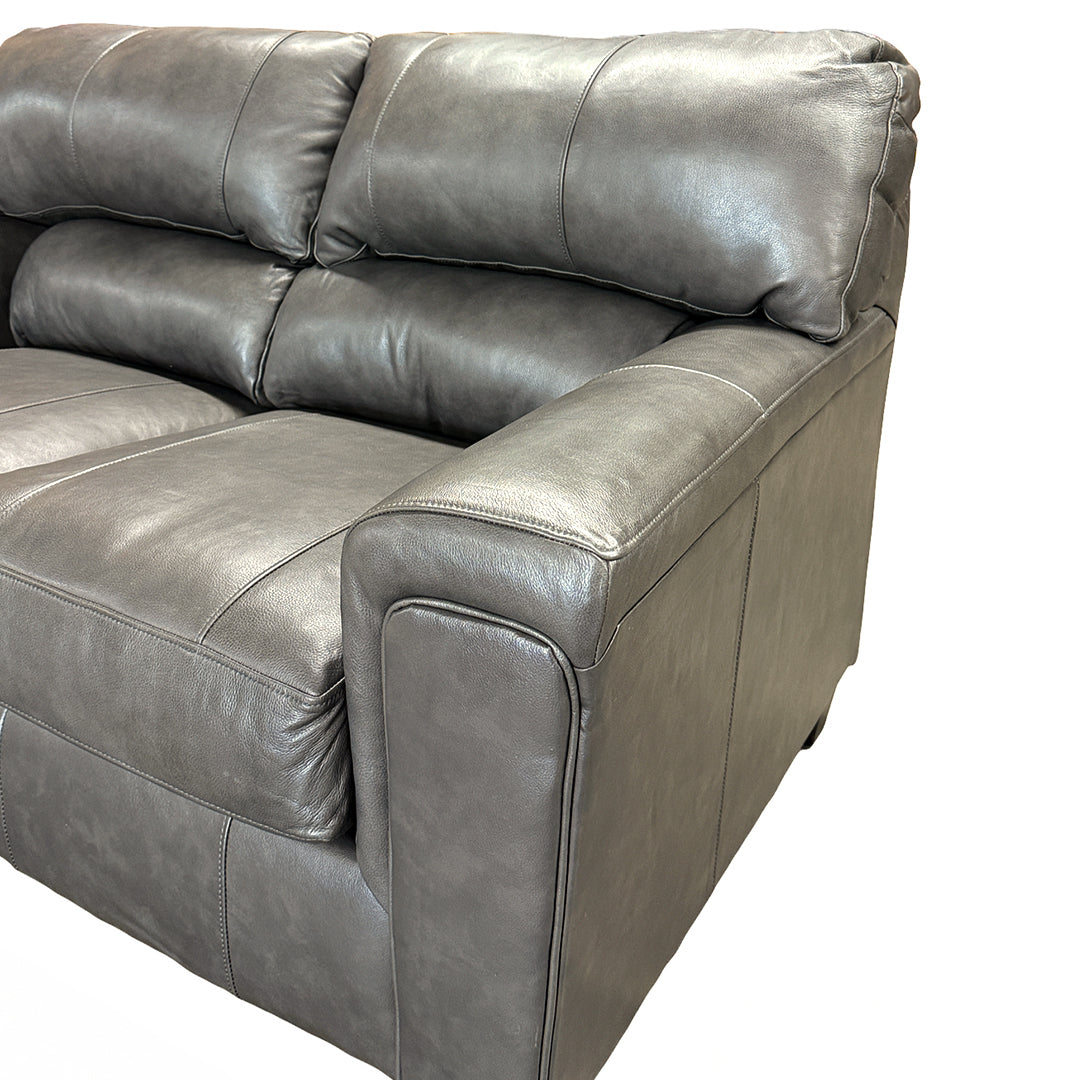 Loveseat de cuero Lacey