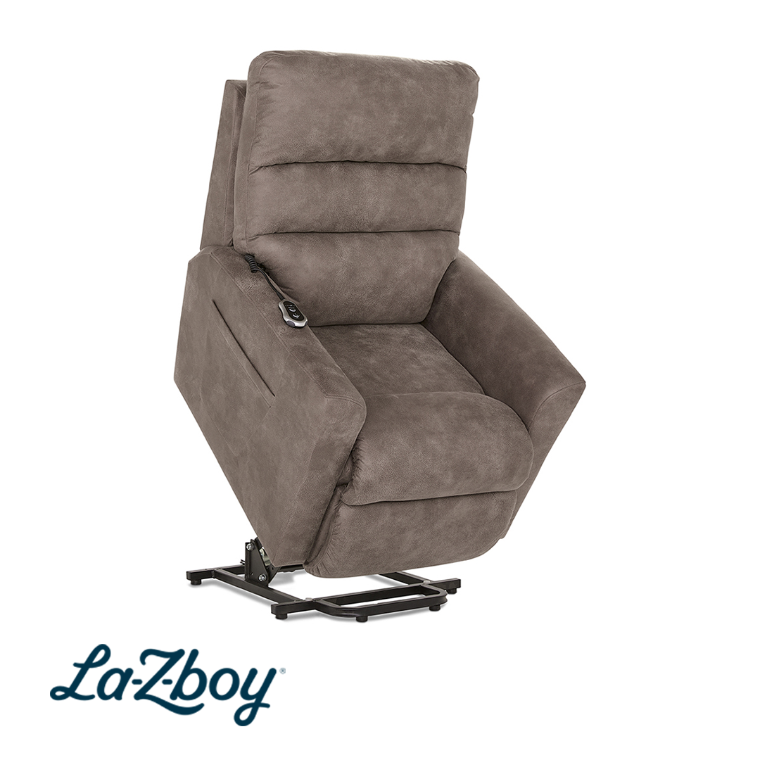 Liam Bronze Power Lift Recliner from La-Z-Boy Incorporated in Performance Fabric with Lift chair, Power Recline, Made in USA