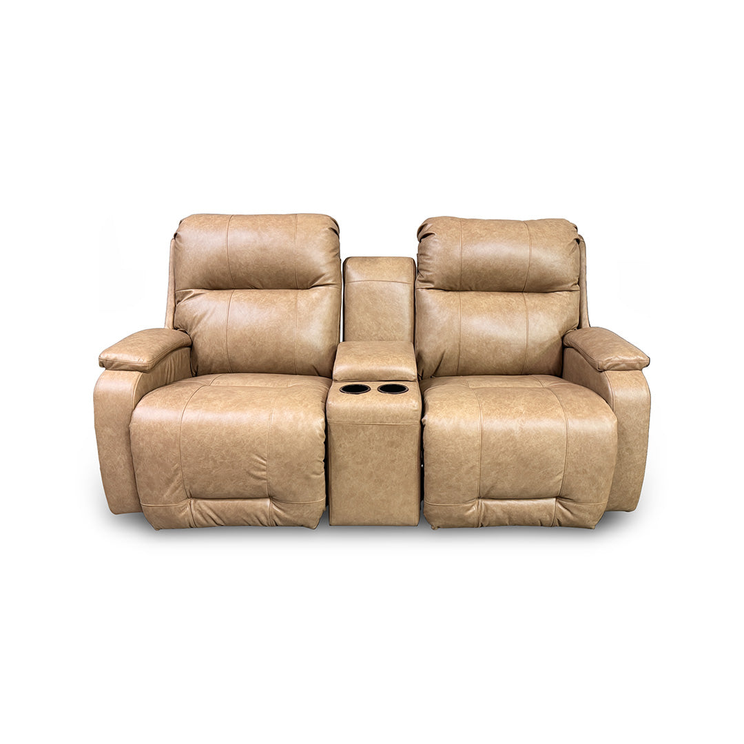 Loveseat reclinable eléctrico Maverly con consola