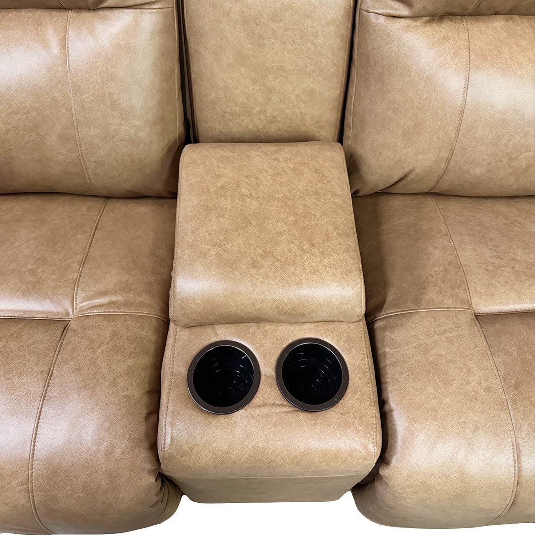 Loveseat reclinable eléctrico Maverly con consola