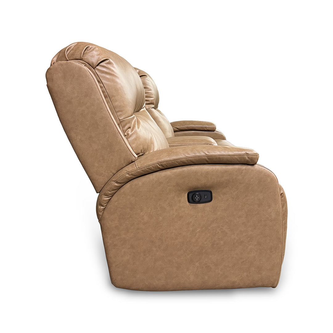 Loveseat reclinable eléctrico Maverly con consola