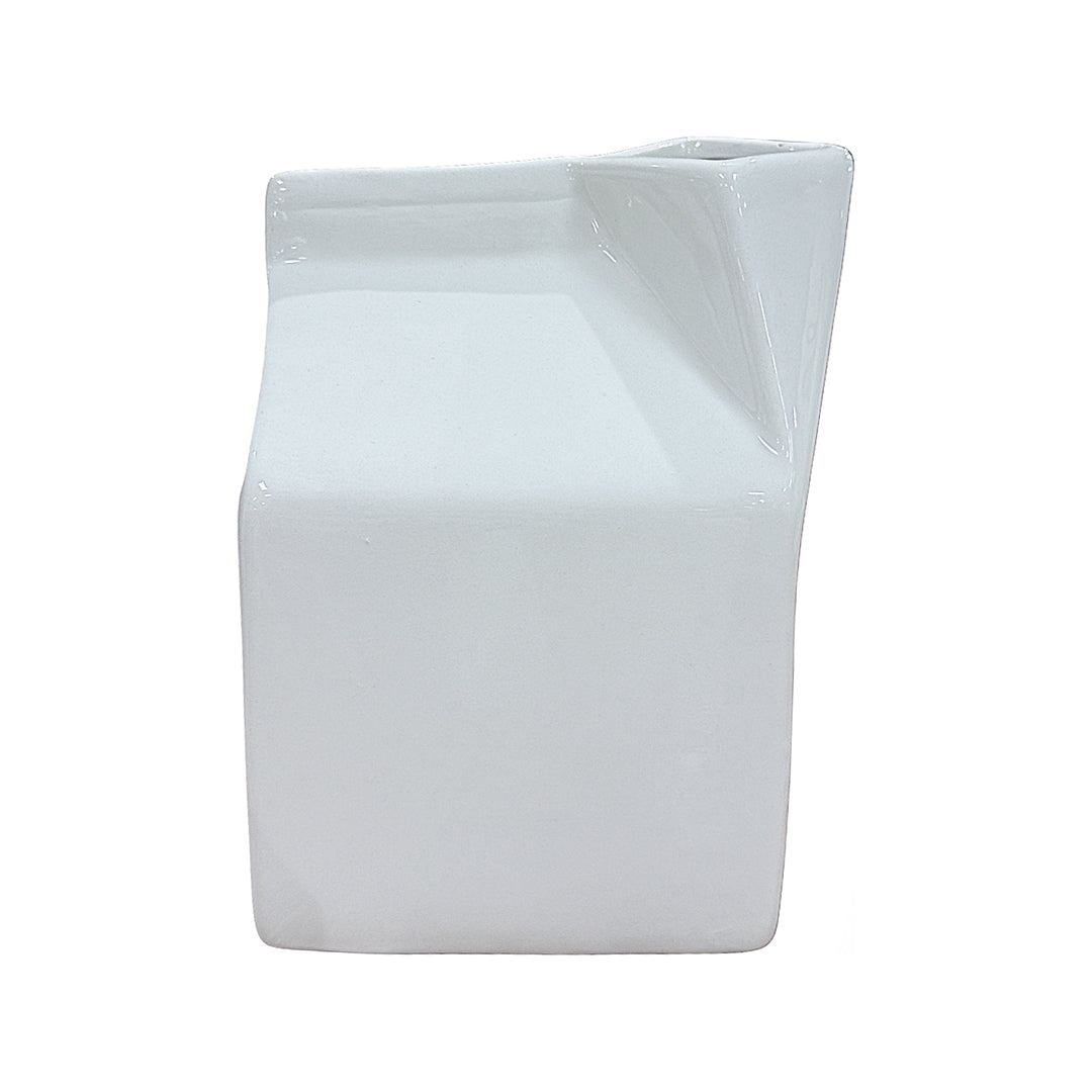 Milk Carton Vase from P D Home & Garden in White - Additional view 4