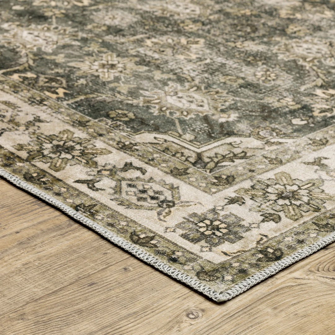 Malibu Olive Washable Rug