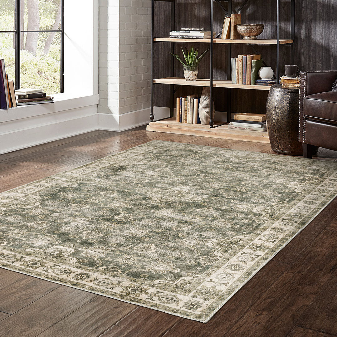 Malibu Olive Washable Rug