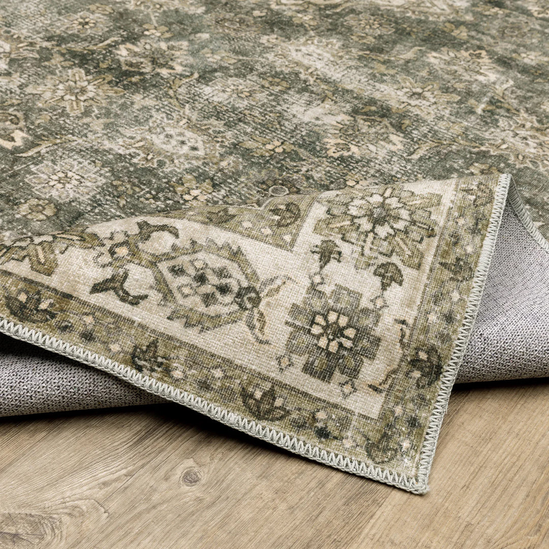 Malibu Olive Washable Rug
