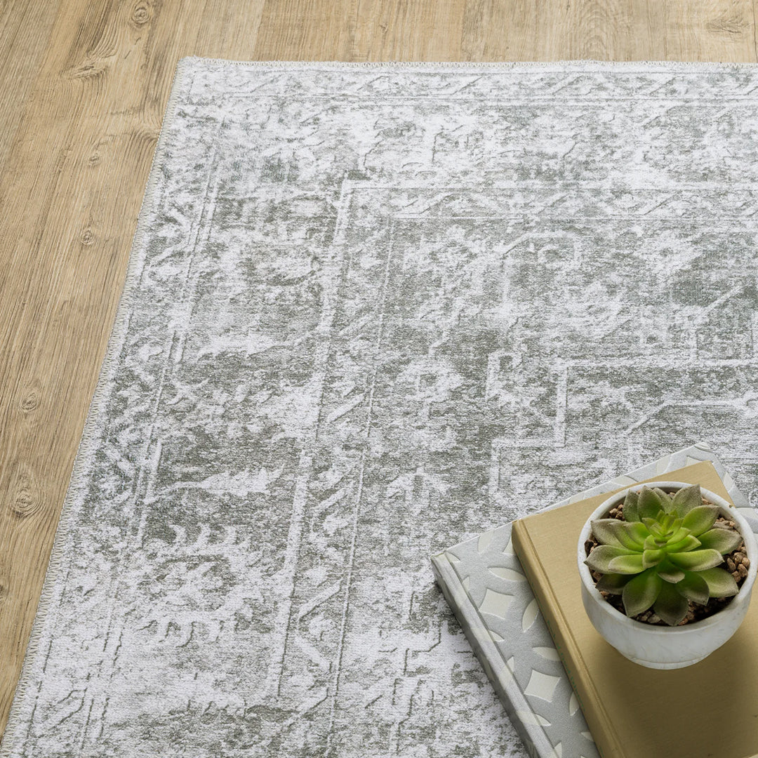 Malibu Platinum Washable Rug