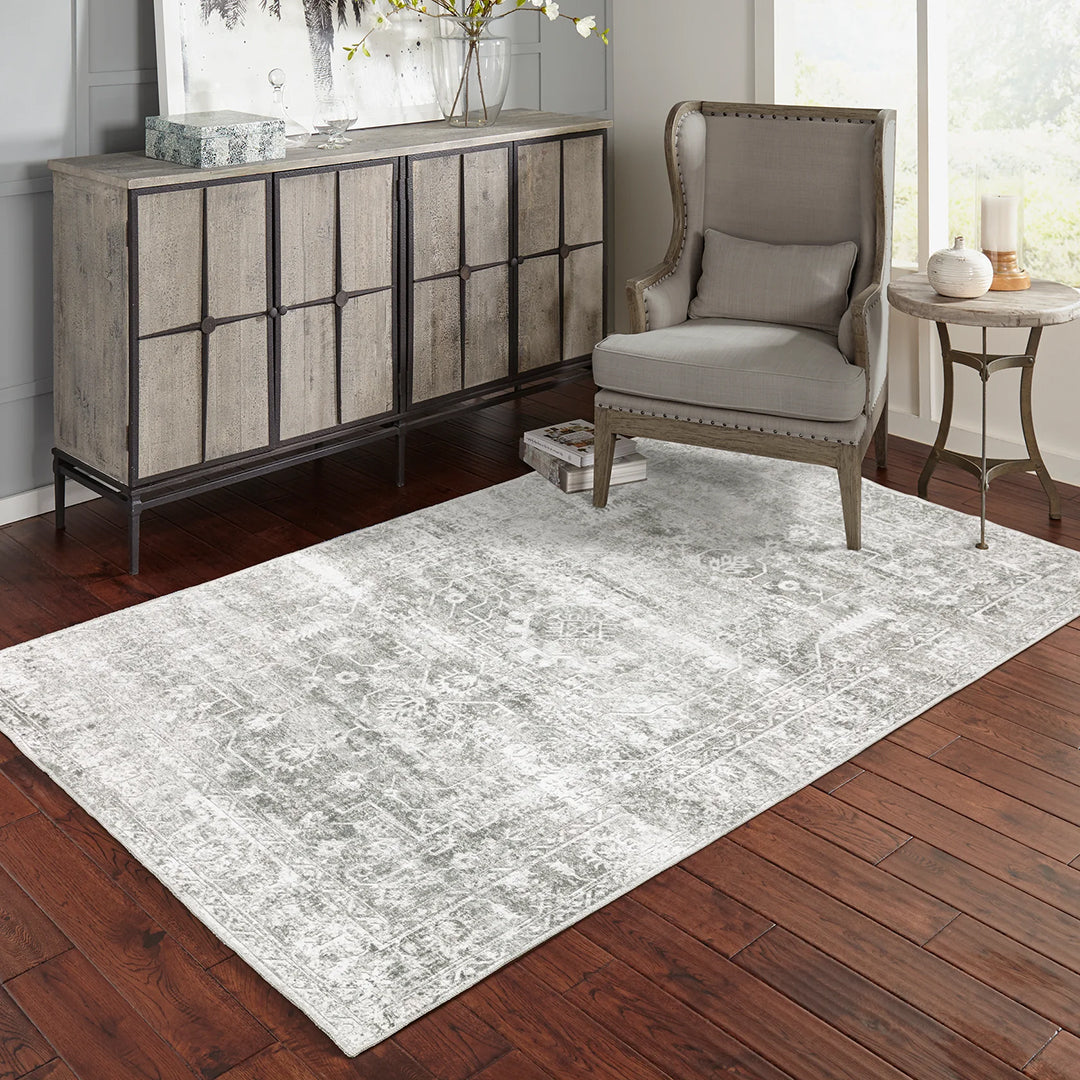 Malibu Platinum Washable Rug