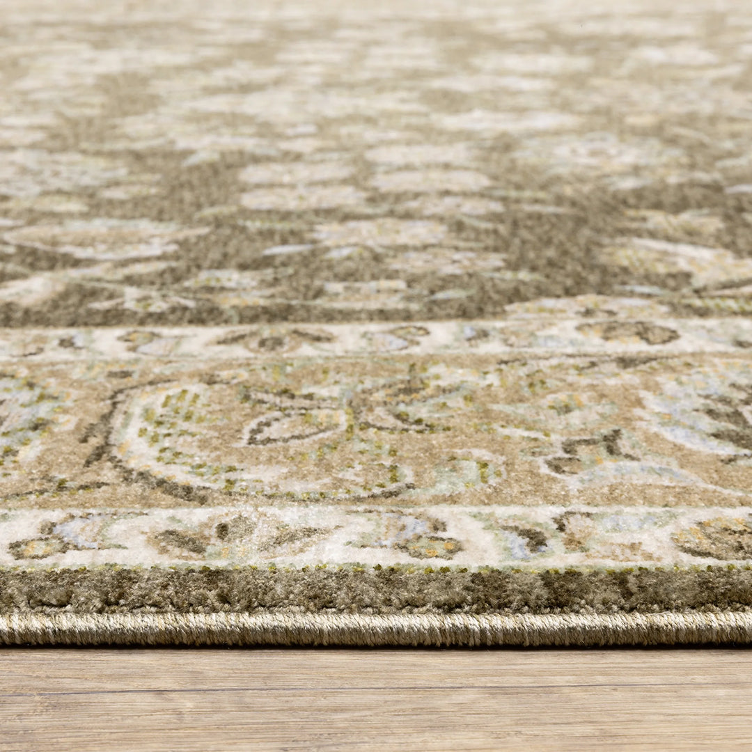 Westwood Beige Rug from Sphinx Rugs by Oriental Weavers in 2 x 8 Polyester - Wood detail